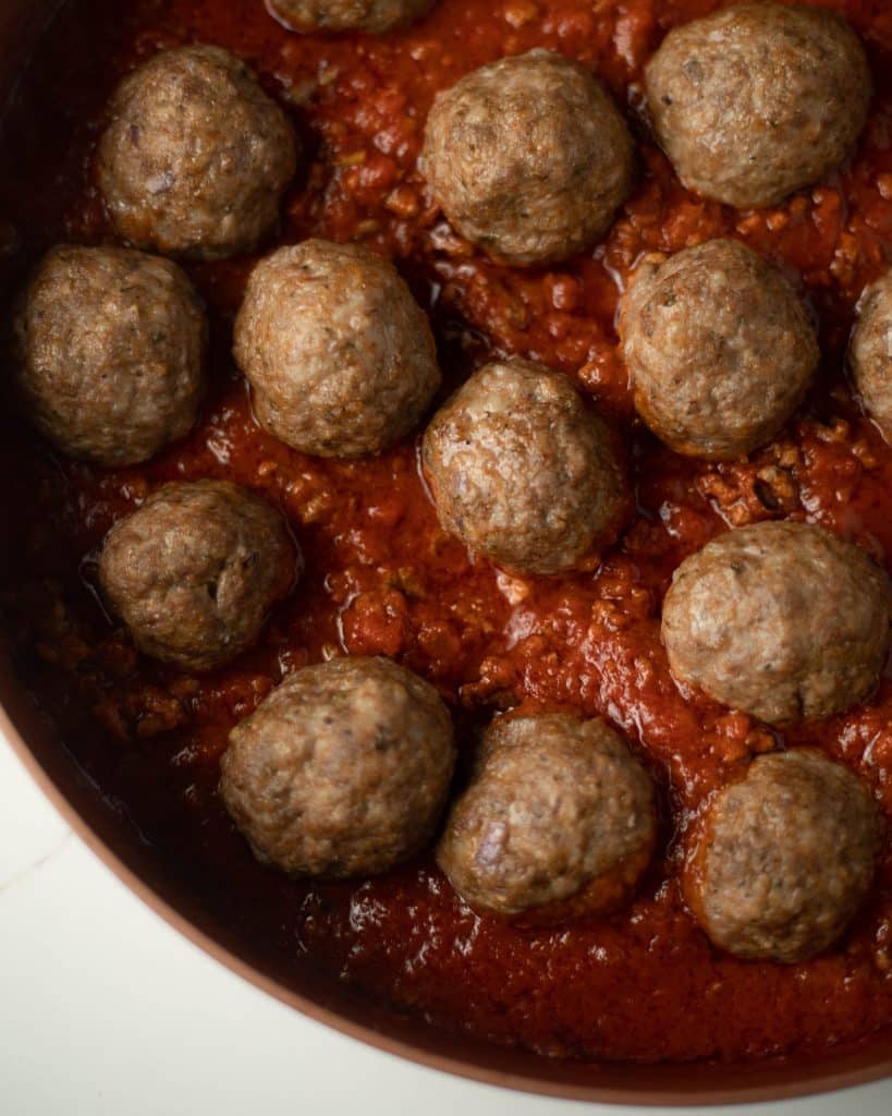 Spaghetti and meatballs