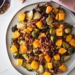 Roasted Brussels Sprouts and Butternut Squash