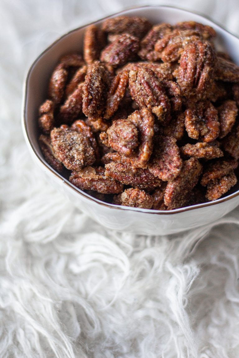 Vanilla Cardamom Candied Pecans | A Little Food