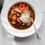 Chicken, shrimp & smoked sausage gumbo