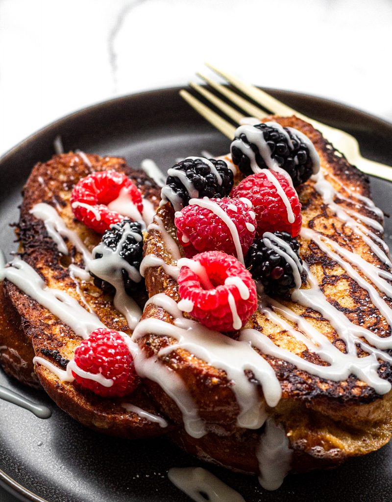 Overnight Rumchata Challah French Toast