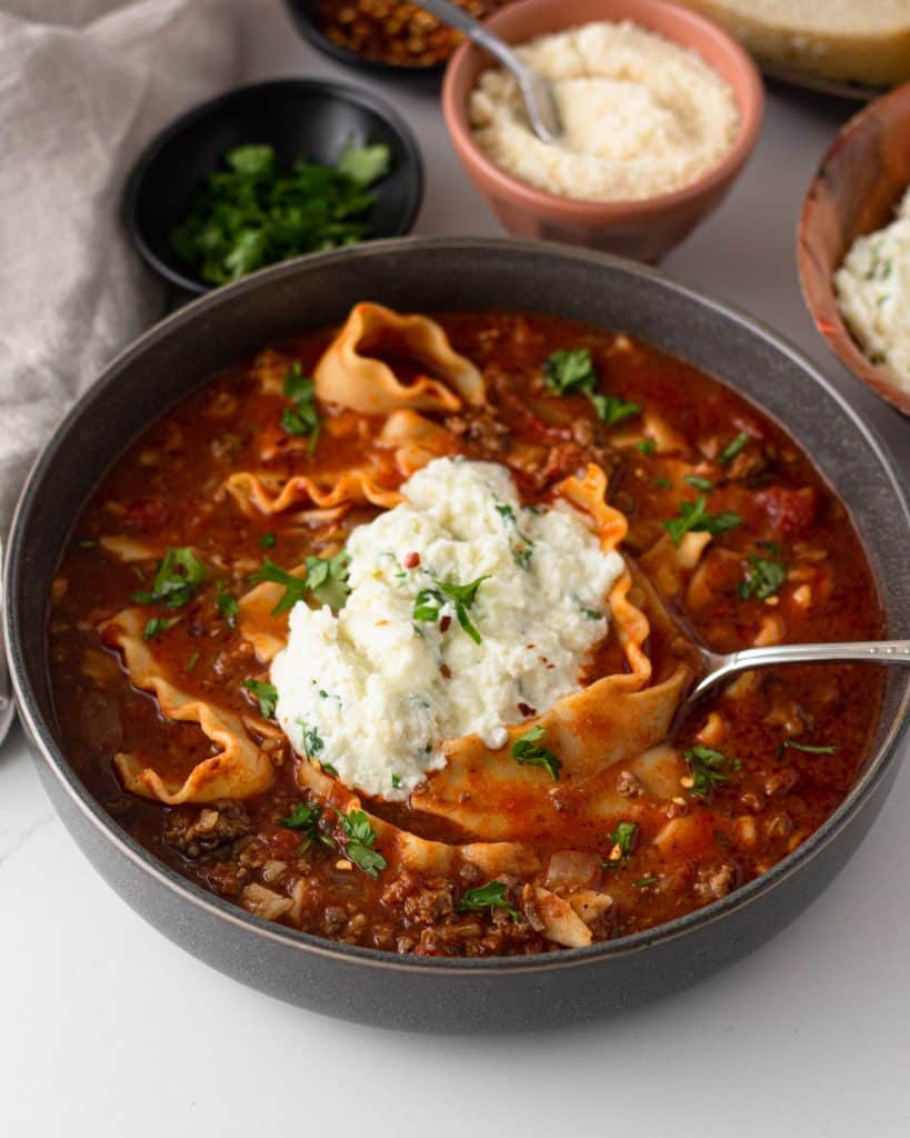 Lasagna soup