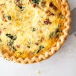 Bacon and kale quiche