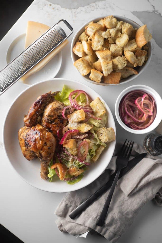Roast Chicken and Marinated Onions Salad