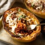 Spaghetti Squash with Meat Sauce