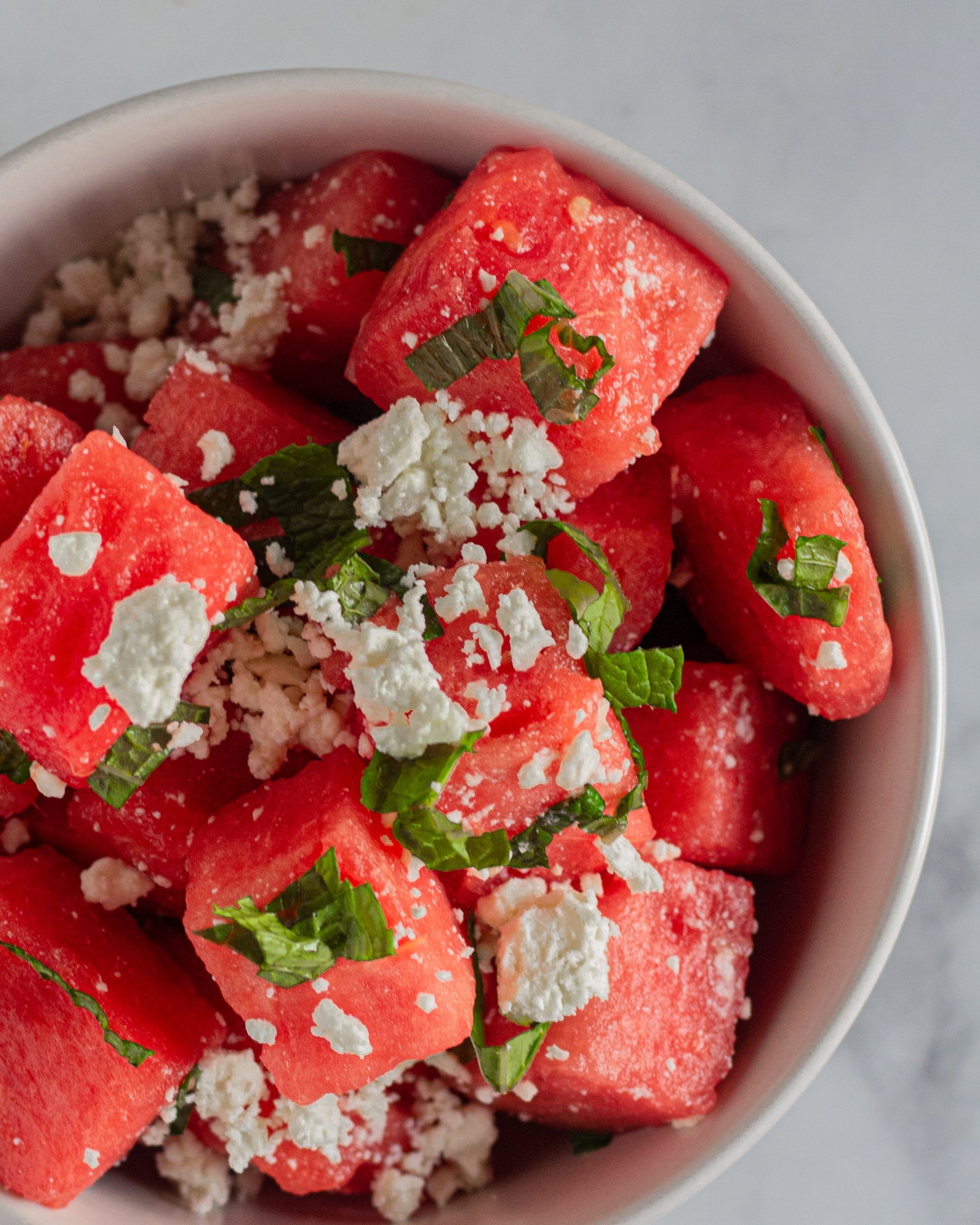 Watermelon Salad with mint & feta| A Little Food